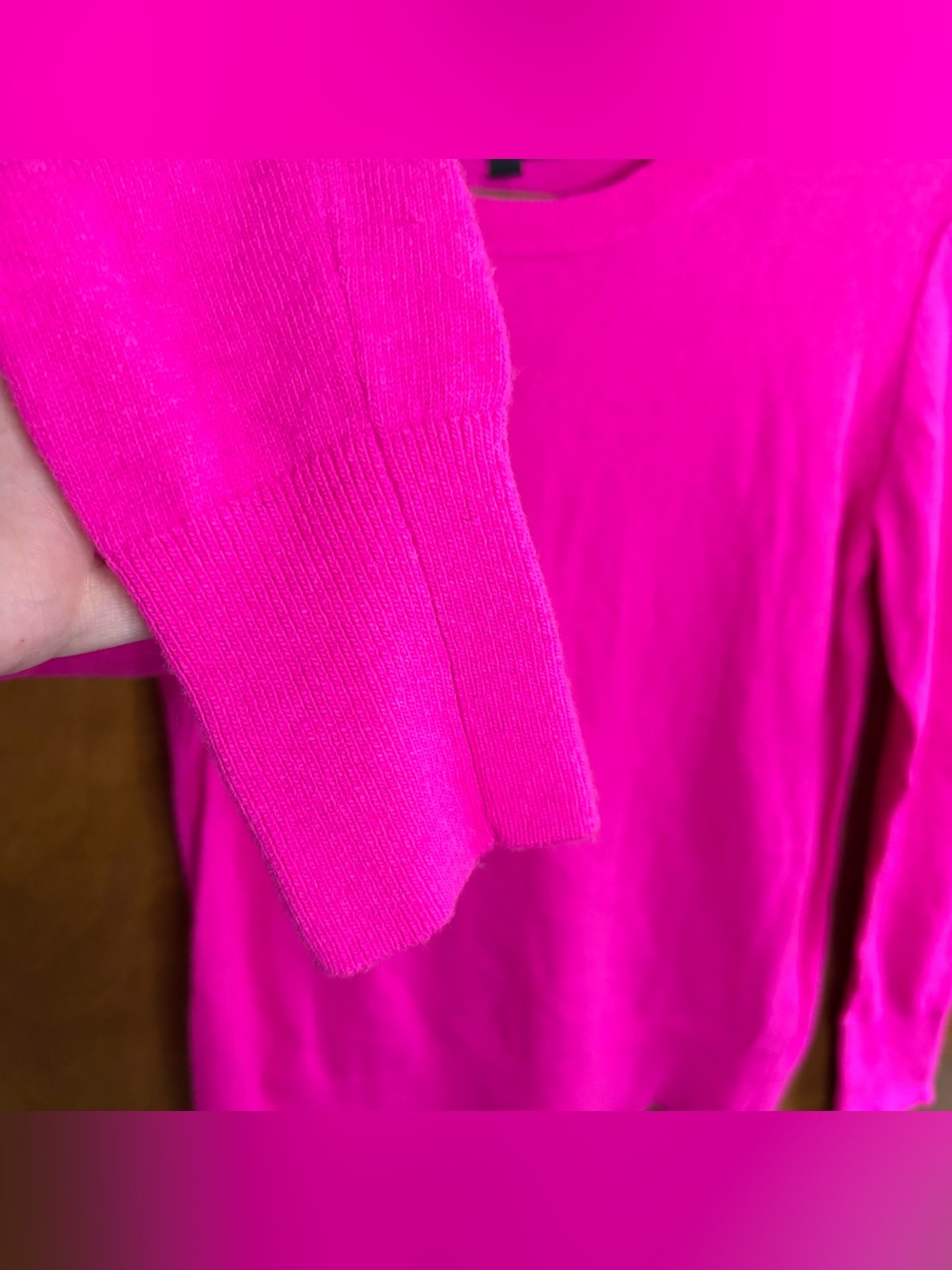 Banana Republic Hot Pink Merino Wool Sweater Small Preppy Office Work Academia - Picture 8 of 12
